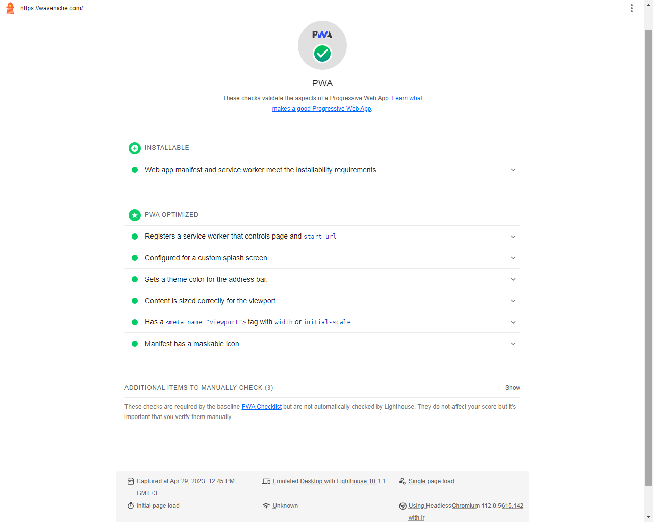 PWA Progressive Web Apps off 6 point of Rich improve 2 PWA test